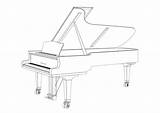 Piano Grand Coloring Pages Edupics sketch template