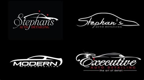 luxury designs  auto detailing  car wash shop logo  aystudios