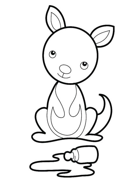 cute baby kangaroo coloring pages coloring pages