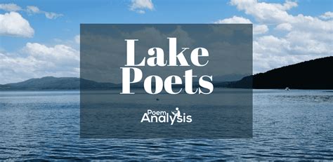 lake poets   poetry poem analysis