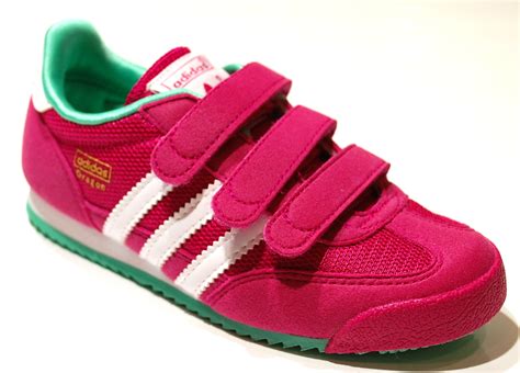 trainers shoes girl sports velcro pink girls kids trainer  adidas
