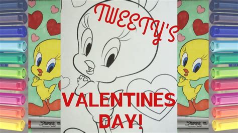tweety bird coloring valentines day coloring pages  kids