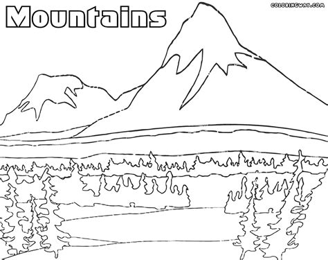 mountain coloring pages coloring pages    print
