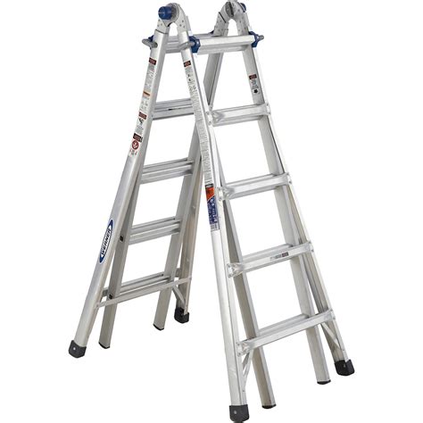 werner aluminum multi purpose ladder  ft  lowes pro supply