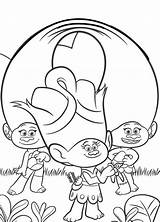 Coloring Pages Trolls Satin Chenille Movie Print Cartoon sketch template