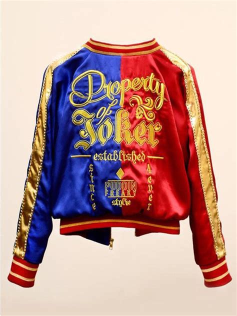 Harley Quinn Jacket Suicide Squad Red And Blue Satin Jacket