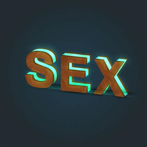 sexo ilustración realista de una palabra hecha por madera y vidrio