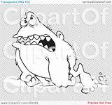 Snowman Abominable Grouchy Coloring Illustration Line Rf Royalty Clipart Toonaday sketch template