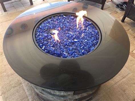 10 Lbs Fire Glass 1 2 Deep Sea Cobalt Blue Reflective Fireglass For
