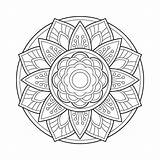 Arabesque Mandala sketch template