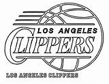 Coloring Clippers Nba Pages Print Basketball Los Angeles La Preschool Clipart Printable Cliparts Sheets Library sketch template