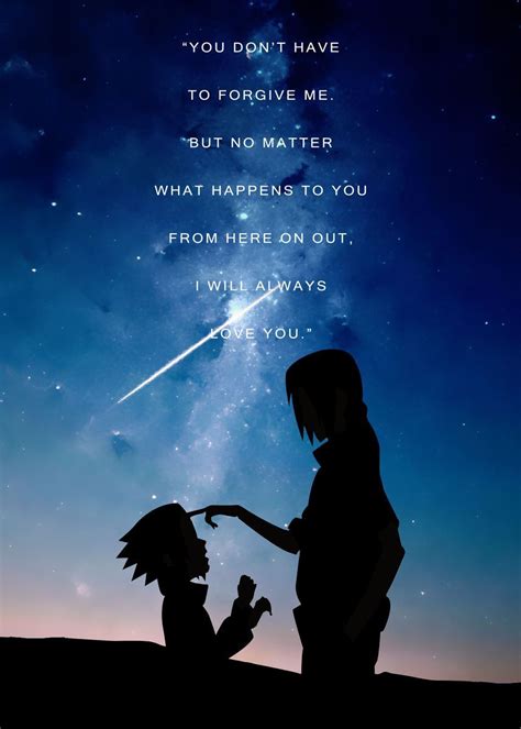 Itachi Uchiha Sasuke Quote Poster By Creative Visual Displate In
