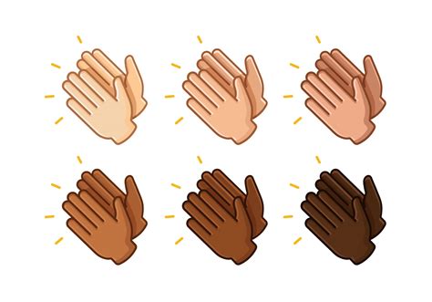 hands clapping vector art icons  graphics