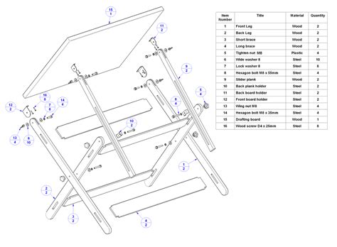 wooden drawing board plans