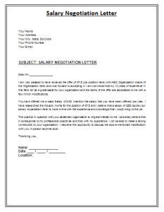 salary negoitation letter salary negotiation letter negotiating
