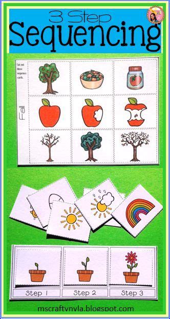 sequence cards   step sequencing sequencing activities