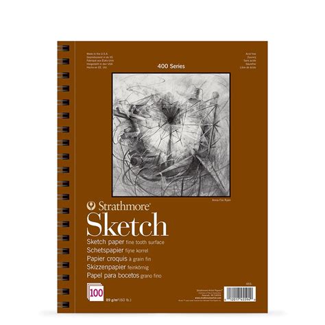 strathmore  series spiral sketch pad gsm  sheets