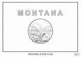 Montana Coloring Flag Pages Printable Drawing Symbols Print sketch template