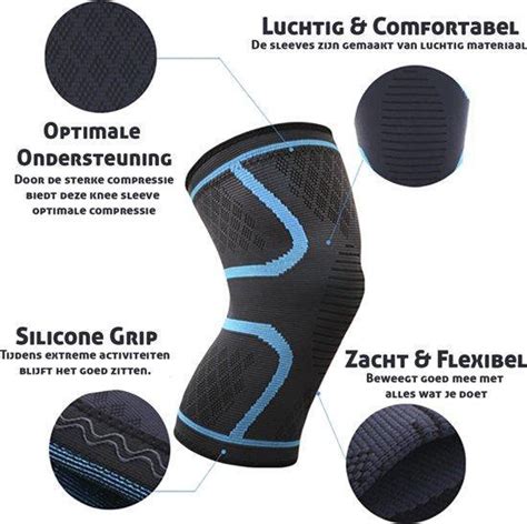 bolcom compressie knie brace elastisch bandage band strap sleeve kousen warmers