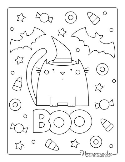 boo halloween coloring pages