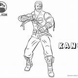 Mortal Kombat Kano sketch template