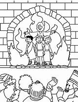 Coloring Furnace Pages Abednego Shadrach Meshach Fiery Bible Para Colorear Horno Fuego El Daniel King Nebuchadnezzar School Escuela Sunday Activity sketch template