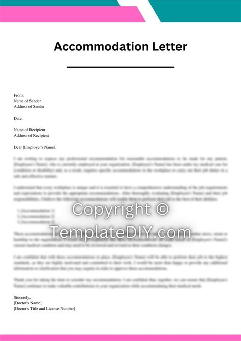 reasonable accommodation letter  doctor   word