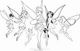 Tinkerbell Disney Coloring Bell Tinker Fairies Pages Fairy Wonder Girls sketch template