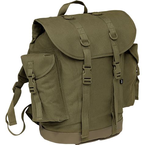 brandit vintage bw german hunting backpack cotton canvas military rucksack olive ebay