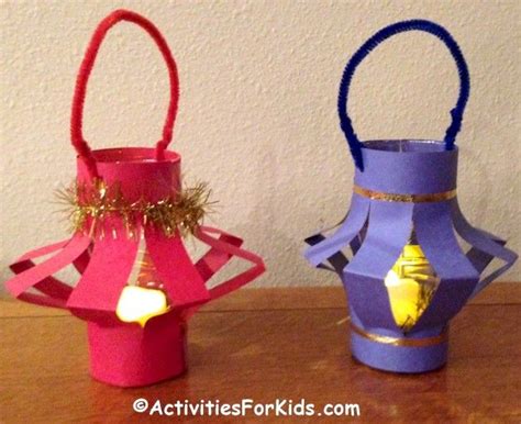 glittery chinese paper lantern craft  kids