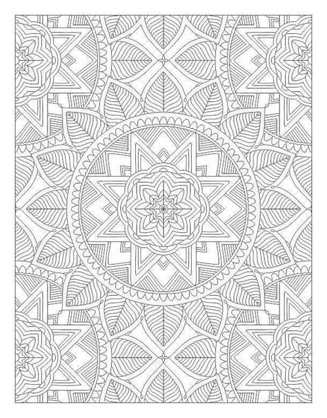 advanced coloring nature pattern page raskraska mandala raskraski