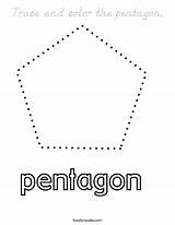 Pentagon Color Coloring Trace Twistynoodle Outline Built California Usa sketch template