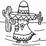 Mexican Hat Coloring Sheet sketch template