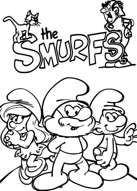 family smurfs coloring pages fieltros patiki