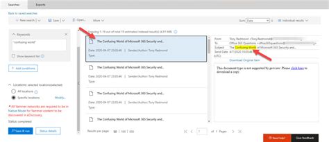 native mode yammer networks generate office 365 compliance records