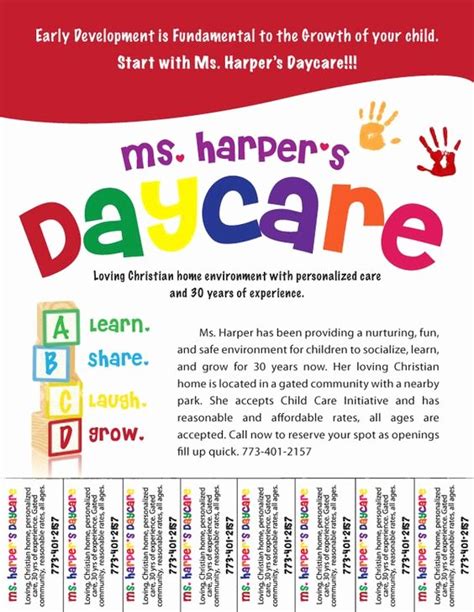 daycare flyers templates  markmeckler template design
