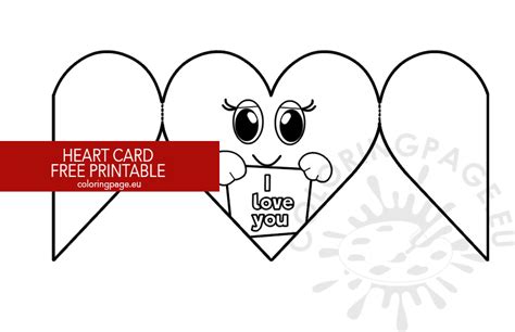 valentines day card template coloring page