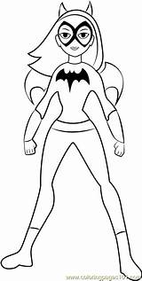 Coloring Batgirl sketch template