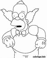 Clown Krusty Payaso Colorear Simpsons Maestra sketch template