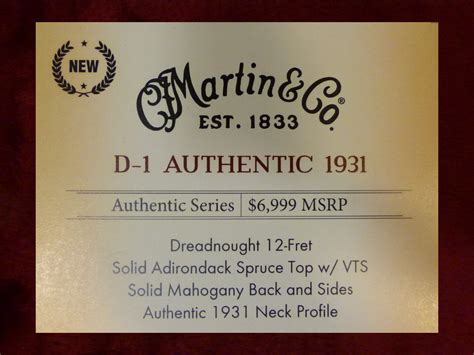 martin   authentic  label  mans guitar
