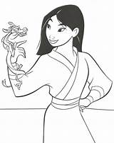 Mulan Coloring Kids Pages Color Printable Disney Dragon Chinese Print sketch template