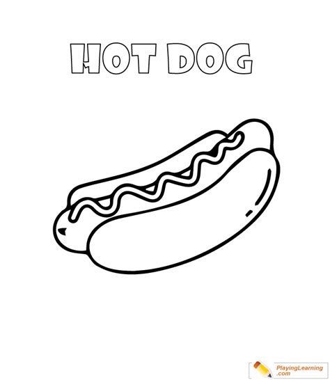 hot dog coloring page   hot dog coloring page