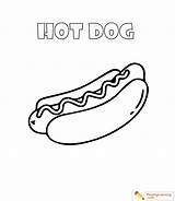 Dog Hot Coloring Pages Bun Burger Playinglearning sketch template