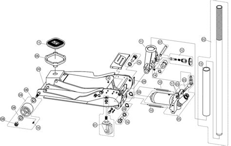 pittsburgh  ton floor jack parts diagram alternator