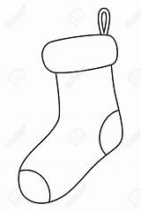 Stocking Socks Natale Calzino sketch template