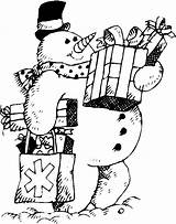 Kerst Sneeuwpop Animaatjes sketch template