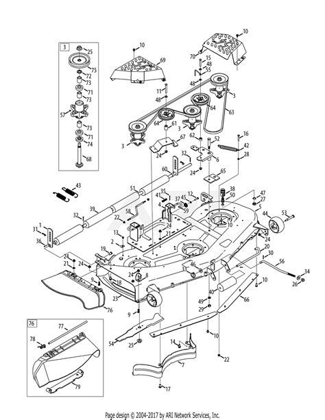 mtd akk  parts diagram  mower deck