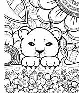 Tiger Lion Coloring sketch template