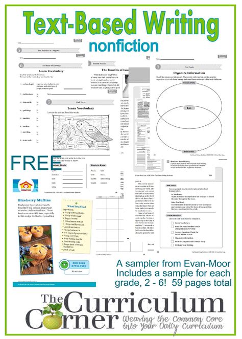 text based writing resources freebie  evan moor  curriculum
