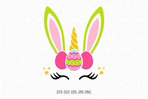 easter bunny unicorn svg  svgs design bundles